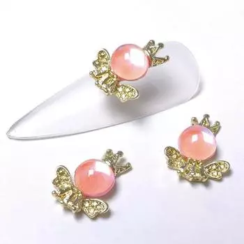 10 шт., подвески-короны со стразами для ногтей, изысканные ювелирные изделия из сплава, нежные 3D-принадлежности для художественного оформления B