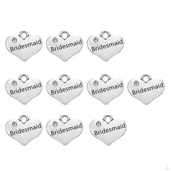 10 шт. подвески в форме сердца подвески-шармы бусины украшения своими руками