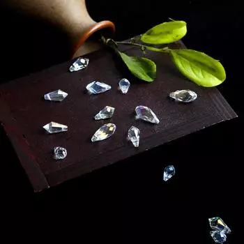 10 шт., подвески в виде капель воды, бусины с боковым отверстием, стеклянные бусины для серег «сделай сам», ожерелье, фурнитура для изготовления ювелирных изделий, аксессуары для рукоделия 6x12mm