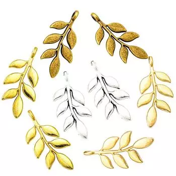 10 шт. подвески в виде листьев, металлический сплав, подвески в виде растений, листья ивы, серьги-подвески своими руками, аксессуары для изготовления ювелирных изделий коричневый