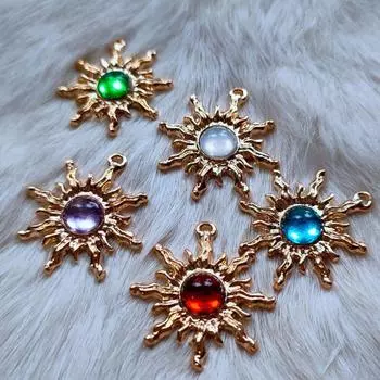 10 шт. подвески в виде солнца из драгоценных камней в стиле барокко для самостоятельного изготовления ювелирных изделий из драгоценных камней 12