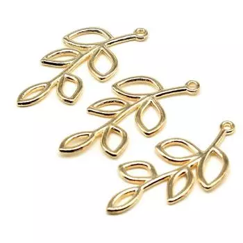 10 шт., подвески в виде ветвей, ювелирные компоненты, аксессуары, Kc, золотой цвет, цинковый сплав, 41X20 мм