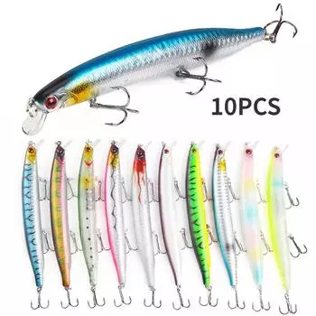 10 шт. погружная приманка Mino для дальнего заброса, 19,1 г/13,5 см, искусственная приманка 10PCS