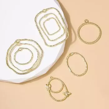 10 шт., полая рамка из сплава, открытая задняя панель, подвески, геометрические подвески для изготовления ювелирных изделий своими руками, серьги, ожерелья, принадлежности as the picture
