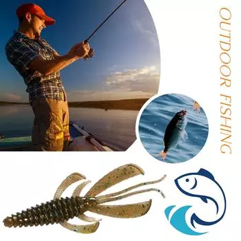 10 шт. полезные экологически чистые рыболовные приманки высокой прочности, рыболовные приманки, бионические приманки, рыболовное оборудование, рыболовные принадлежности коричневый