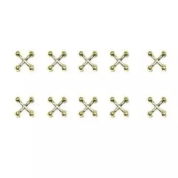 10 шт. полезных изысканных форм из цинкового сплава маникюрные украшения 3D крест стиль украшения для ногтей фото реквизит для магазина S античный серебряного