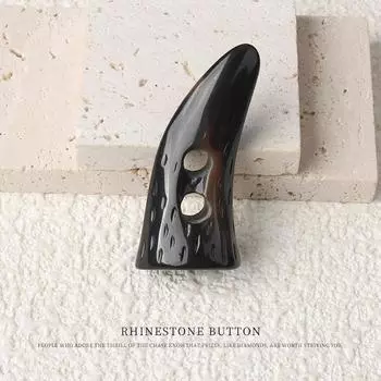 10 шт. Полимерная пуговица Имитация роговой пуговицы Черная пуговица для пальто Свитер Тренч Декоративная пуговица Детская Кофейный узор Парная пуговица 4.8cm dark coffee