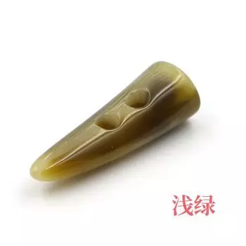 10 шт. Полимерные пуговицы-рожки Зимние пуговицы для тренча Узорные пуговицы для пальто Пуговицы для свитера Женское пальто Меховые пуговицы Пуговицы light green * length 3 cm 100 pieces