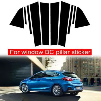 10 шт., полированные стойки, подходят для Chevrolet Cruze 2009-2015, накладка на окно, аксессуары для колонны BC, блестящая наклейка