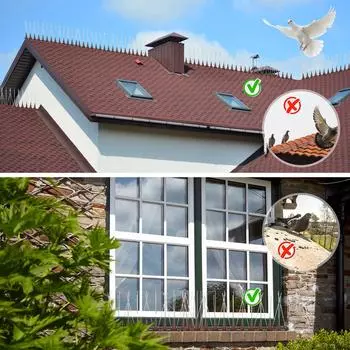 10 шт. полоска шипов против птиц из нержавеющей стали отпугиватель шипов для птиц и голубей отпугиватель птиц отпугиватель для инструментов для забора и крыши шоколадный