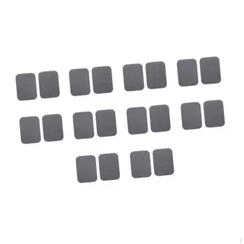 10 шт. полосок с застежкой-липучкой и липкой лентой серый