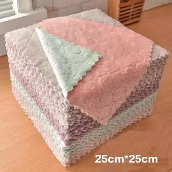 10 шт. Полотенце из микрофибры, впитывающее кухонное полотенце для уборки, антипригарное, масляное, для посуды, салфетки, посуда, бытовое полотенце для уборки