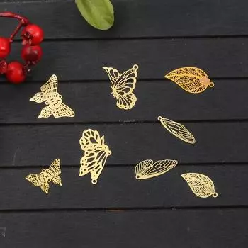 10 шт. полые медные подвески для изготовления ювелирных изделий своими руками, очаровательные украшения 6*20mm 10pcs золотой