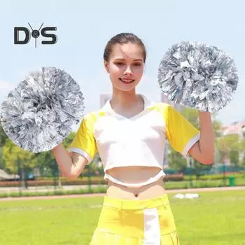 10 шт. помпонов для чирлидеров, металлические помпоны для чирлидеров с кольцами на пальцах, реквизит для командных спортивных игр, танцевальных вечеринок розы красного