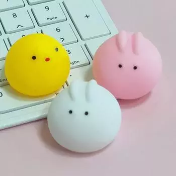 10 шт. популярная гибкая износостойкая виниловая симпатичная желтая игрушка для детей в виде цыпленка, кролика