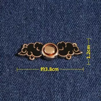 10 шт. Пояс затянут, Артефакт, Талия брюк большая, Пуговица маленькая, Маргаритка закрыта, Талия регулируется 12 #light gold + black