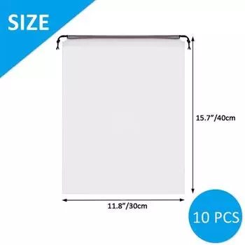 10 шт. Портативная сумка для хранения обуви с завязками на шнурке, эко-сумка для хранения всякой всячины, дорожная косметичка, водонепроницаемая прозрачная пластиковая сумка для хранения прозрачный