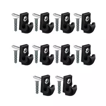 10 шт. Потолочные крючки Вкручивающиеся крючки Крючок для подвешивания цветов Сверхпрочные крючки Простые в использовании для надежной и стабильной установки чёрный