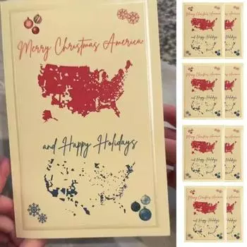 10 шт. Поздравительная открытка с Рождеством Христовым в Америке Патриотическая Америка Результаты президентских выборов Платформа