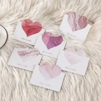 10 шт. Позолоченная любовная открытка с надписью «Рукописный текст» Поздравительная открытка Романтические праздничные подарки 01