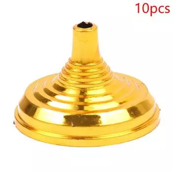 10 шт. Позолоченные пластиковые основания Круглые Квадратные Основания для флагштоков Держатели для настольных флажков Мини-основания для флажков Украшение Round 10pcs