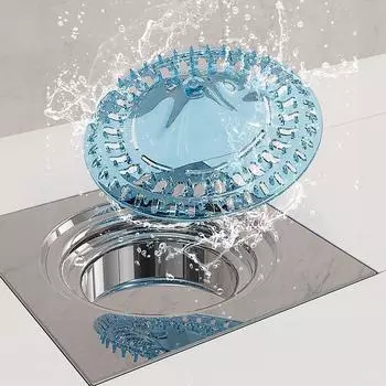 10 шт. практичный фильтр для волос Iceberg для ванной комнаты, быстрый дренаж, слив для пола для домашней ванной комнаты серый