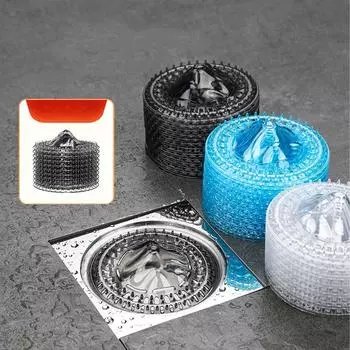 10 шт. практичный фильтр для волос Iceberg для ванной комнаты, быстросливной фильтр, сетка для домашней ванной комнаты серый