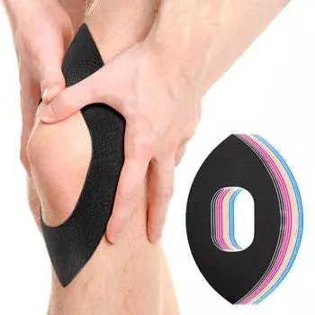 10 шт. предварительно нарезанной кинезиологической ленты для облегчения боли в коленях, эластичной водонепроницаемой спортивной ленты для поддержки стабильности колена коричневый