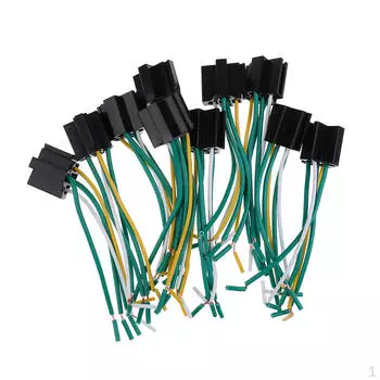 10 шт. предварительно смонтированный 5-контактный автомобильный держатель гнезда реле 40A 12V DC