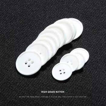 10 шт. Премиум белые керамические пуговицы для мужских и женских рубашек, пуговицы для рубашек, аксессуары для одежды, высококачественные пуговицы для брюк 15Mm white