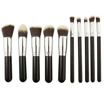 10 шт. премиум-синтетический мини-набор для макияжа для маленьких девочек, набор кистей для макияжа