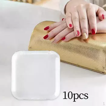 10 шт., пресс-подставка для хранения ногтей, искусственный дисплей, ювелирные изделия, пустые, компактные, фальшивые чистый
