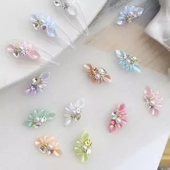 10 шт. превосходный искусственный жемчуг дизайн привлекательные украшения для ногтей 3D нерегулярные цветы художественное украшение для салона