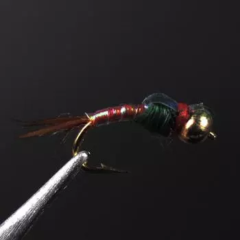 10 шт., приманки для ловли форели с головкой нимфы, зуммеры, приманки для ловли форели, сухая нахлыстовая форель, мушки #14