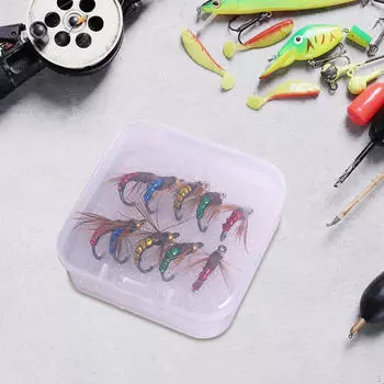 10 шт. приманки для ловли нахлыстом с искусственным набором крючков для Size 12