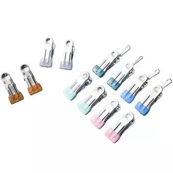 10 шт. прищепки из нержавеющей стали для дома, многоцелевые, ветрозащитные, нескользящие, не оставляющие следов, фиксированные зажимы для проветривания синий