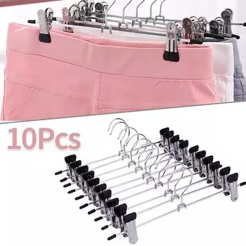 10 шт. прищепки из нержавеющей стали для брюк, нескользящая сушилка, практичная, прочная, многофункциональная, изысканная, с поворотным крючком