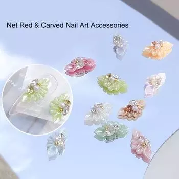 10 шт. привлекательные 3D украшения для ногтей в форме цветка, отличные цветочные украшения для маникюра своими руками
