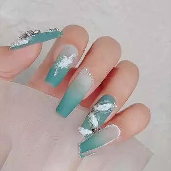 10 шт. привлекательные подвески для ногтей креативной формы, отличное искусство своими руками, универсальное украшение в виде 3D-бабочки серебряный