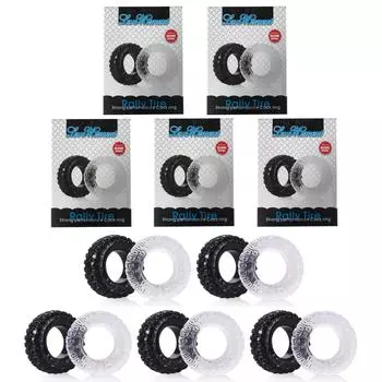 10 шт. PRO SET Кольца для пениса Товары для взрослых Кольца для пениса Тип шины Секс-кольцо для пениса Силиконовый черный/прозрачный Секс-игрушки для мужчин Пары