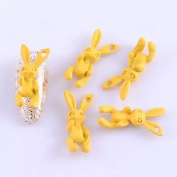 10 шт. прочные креативные формы долговечные маникюрные украшения 3D украшения в виде кролика дизайн ногтей для салона красный