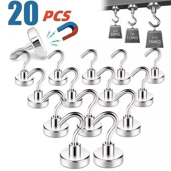 10 шт. прочные магнитные крючки многоцелевые крючки для хранения дома кухня бар ключ универсальные крючки вешалки для ванной комнаты 1PC