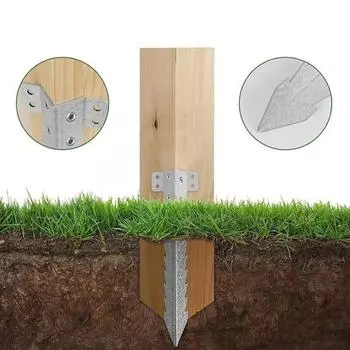 10 шт. прочные металлические колья с винтами для ремонта заборных столбов, зубчатые колья для приподнятых садовых грядок, окантовки дорожек 10 pcs