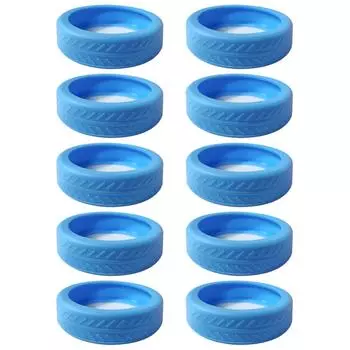10 шт. прочных силиконовых защитных чехлов для колес дорожных сумок предотвратят повреждение вашего багажа синий