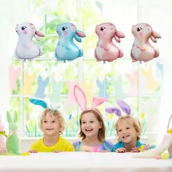 10 шт. прочный красивый автоматический герметичный воздушный шар с кроликом Пасхальный кролик фестиваль сцена макет украшения реквизит для фотосъемки синий