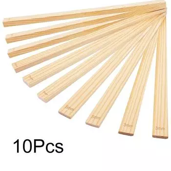 10 шт. Прочный резак для глиняных пластов и инструменты для лепки, глиняный пласт, деревянная скалка для глины для керамического искусства, точная деревянная полоска