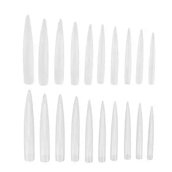 10 шт. профессиональные длинные заостренные кончики ногтей для домашнего салона, набор накладных ногтей, маникюрный инструмент Transparent Color