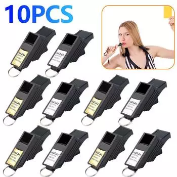 10 шт. профессиональных футбольных судейских свистков с большим звуком, футбольные свистки, спасательные свистки для выживания, баскетбольные свистки