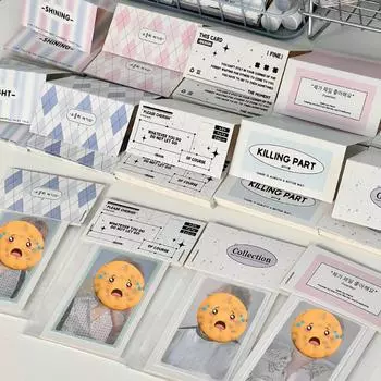 10 шт., простая ромбовидная полоса, голова карты, задняя часть карты, Kpop Star, 3 дюйма, упаковочная сумка для фотокарточек, материал для украшения «сделай сам», бумага