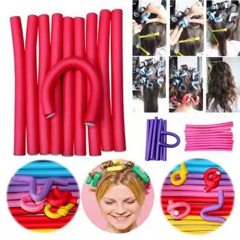 10 шт. Простые мягкие пенные бигуди для завивки волос Bendy Twist Curls Styling Hair